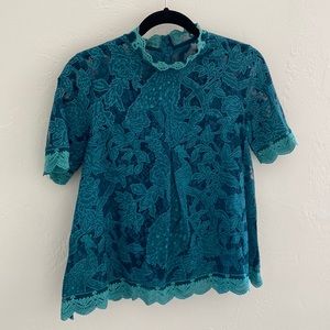 Beautiful Anthropologie Peacock Blouse